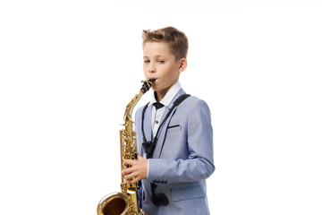 man with saxophone