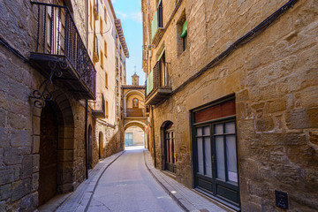 Ancient street in historic medieval center of Solsona,Catalonia.