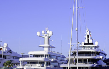 Naklejka premium luxury yacht in a harbour