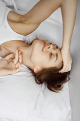 Fototapeta na wymiar woman receiving a massage