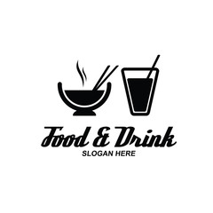 food and dring logo, icon logo vector