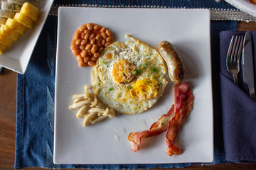 breakfast sausage and eggs