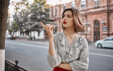 young woman in the city