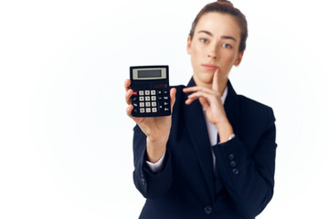 woman with calculator