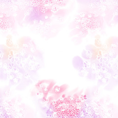 Obraz na płótnie Canvas Scenic watercolor background, floral composition Sakura. . Floral poster, invite. Decorative greeting card or invitation design background