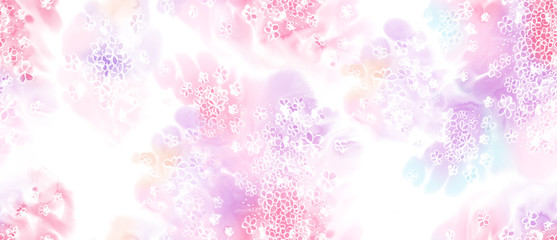 Scenic watercolor background, floral composition Sakura. . Floral poster, invite. Decorative greeting card or invitation design background