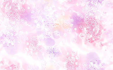 Scenic watercolor background, floral composition Sakura. . Floral poster, invite. Decorative greeting card or invitation design background