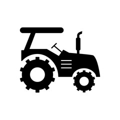 Tractor icon vector simple design