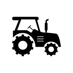 Tractor icon vector simple design