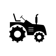Tractor icon vector simple design