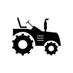 Tractor icon vector simple design