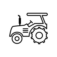 Tractor icon vector simple design