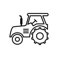Tractor icon vector simple design