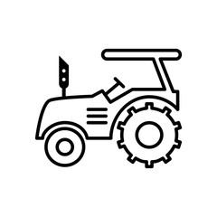 Tractor icon vector simple design
