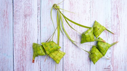 Ketupat or rice dumpling is a local delicacy during the festive season.