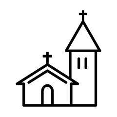 Church icon vector simple design