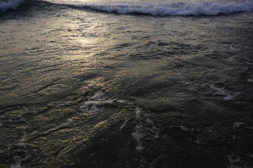 South ocean waves hit the coast