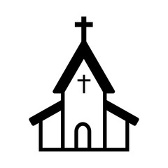 Church icon vector simple design