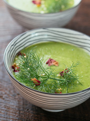 Garden Pea, Fennel and Apple Soup