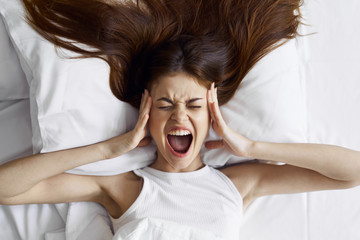 woman with headache