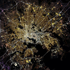 Map Baltimore city. Maryland