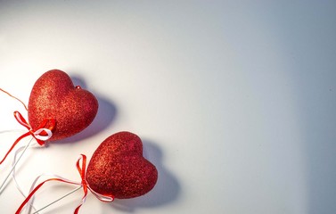 red heart on a white background izorirovannoe Valentine's Day
