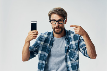 young man with mobile phone