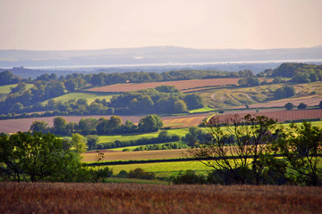 Fototapeta na wymiar South Downs in Hampshire from Beacon Hill, England, United Kingdom