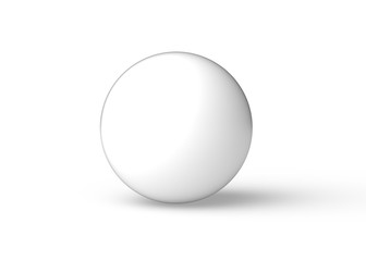 White ball 3d rendering