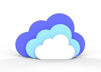 Fototapeta premium Cloud computing concept 3d rendering