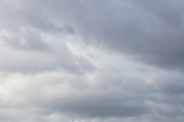Dramatic grey clouds and sky as background