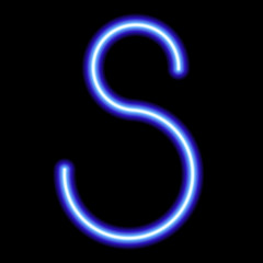 Naklejka premium neon blue symbol 