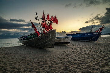 Boote am Strand von Baabe 