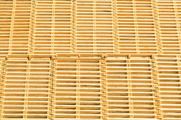 Piles of euro type cargo pallets, transportation, wooden wallpaper