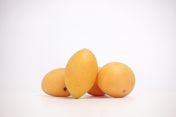 Maprang fruit on white background