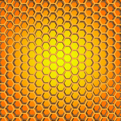 creative hexagones background in orange colors