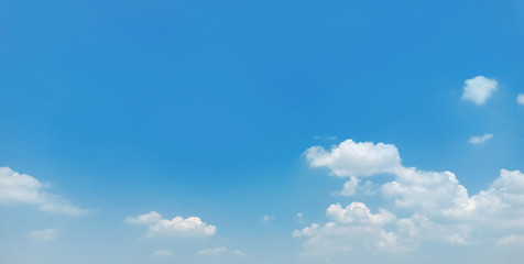 Blue sky background with white clouds