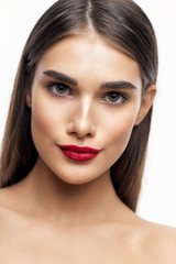 Fototapeta premium beautiful woman bare shoulders clean skin
