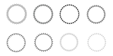 Vintage labels in the frame. Decorative frames labels in retro style. Set of vector images