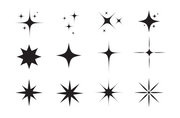 Sparkles Stars icon. Vector illustration