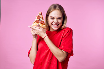 young woman with gift