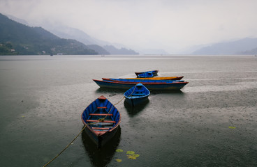 Lakeside Pokhara - A harbor to boats in the LAke city of Nepal