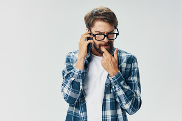 young man talking on the phone