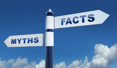 2 Wegweiser im Sonnenlicht - Myths Facts