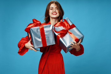 Fototapeta premium woman with gift