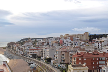 Obraz premium Paisaje playas de San Pol de Mar Barcelona España