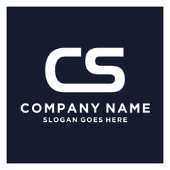 Initial Letter CS Logo Template Design