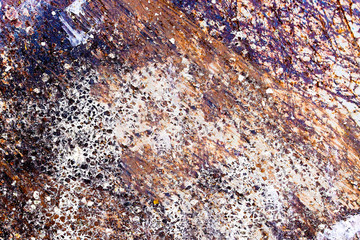 High resolution view on aged and weathered rusty walls found in an industrial enviroment