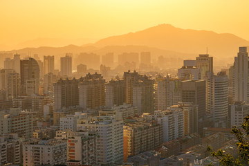 Panorama of Quanzhou, China.