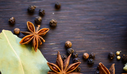 A variety of colors spices, bright Use for cooking delicious and fragrance be appetizing.